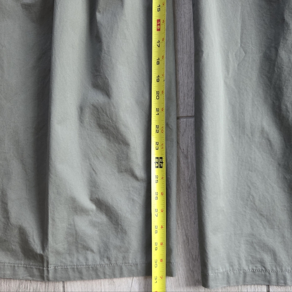 Zara Blogger Khaki Utility-Chic Halter Paper Bag Wide-Leg Cotton Gabardine XXL - Picture 6 of 15